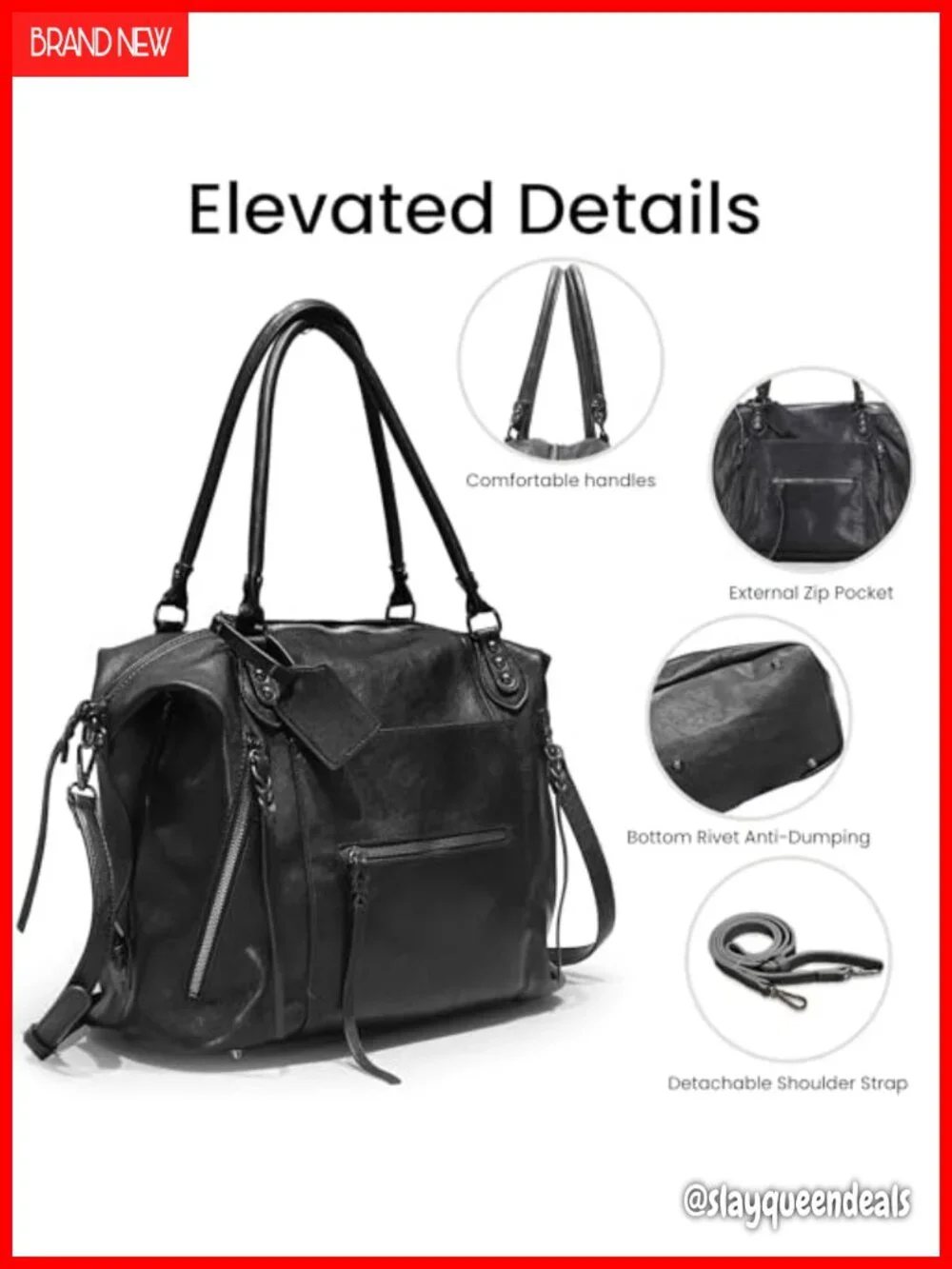 Vegan Leather Hobo Tote Handbag Shoulder Crossbody Purse for Women
